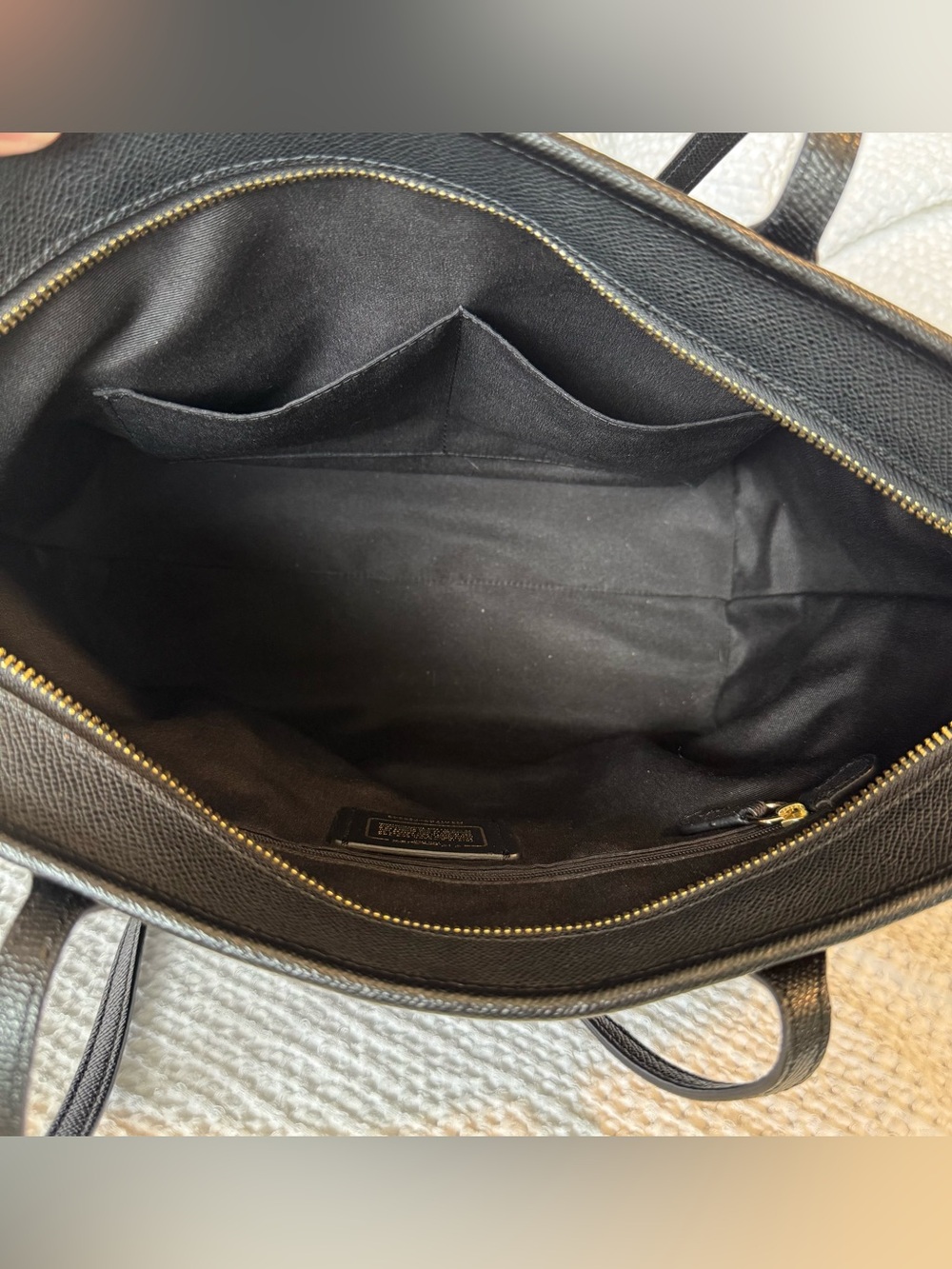 Coach F58848 Black Crossgrain Leather City Zip Tote - Picture 8 of 11